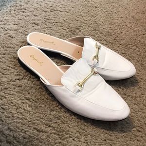 Cute white mules